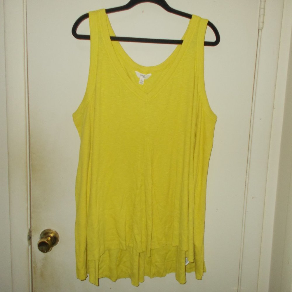 Terra & Sky Ribbed Tank Top Size 3X